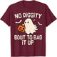 No Diggity Bout To Bag It Up Cute Ghost Halloween Kids Candy T-Shirt - T-Shirt | Maroon
