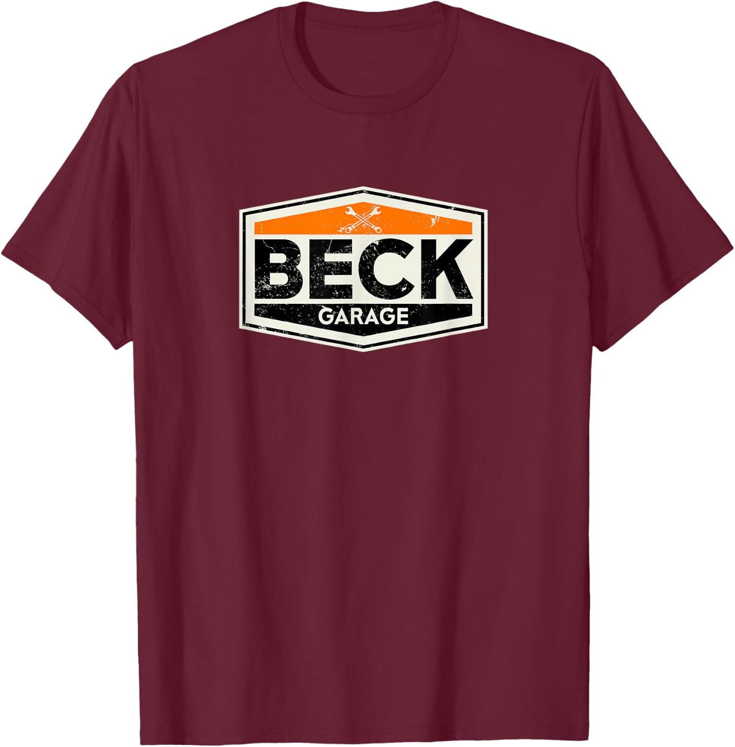 Beck Garage Gift Shirt for Last Name Beck T-Shirt - T-Shirt | Maroon