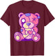 Pastel Goth Teddy Bear Japanese Anime Kawaii Menhera T-Shirt - T-Shirt | Maroon