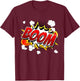 Boom Vintage Pop Art Retro Comic Book Gift Apparel T-Shirt - T-Shirt | Maroon