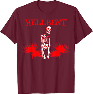 Hellbent Skeleton Hellbent Skeleton T-Shirt - T-Shirt | Maroon