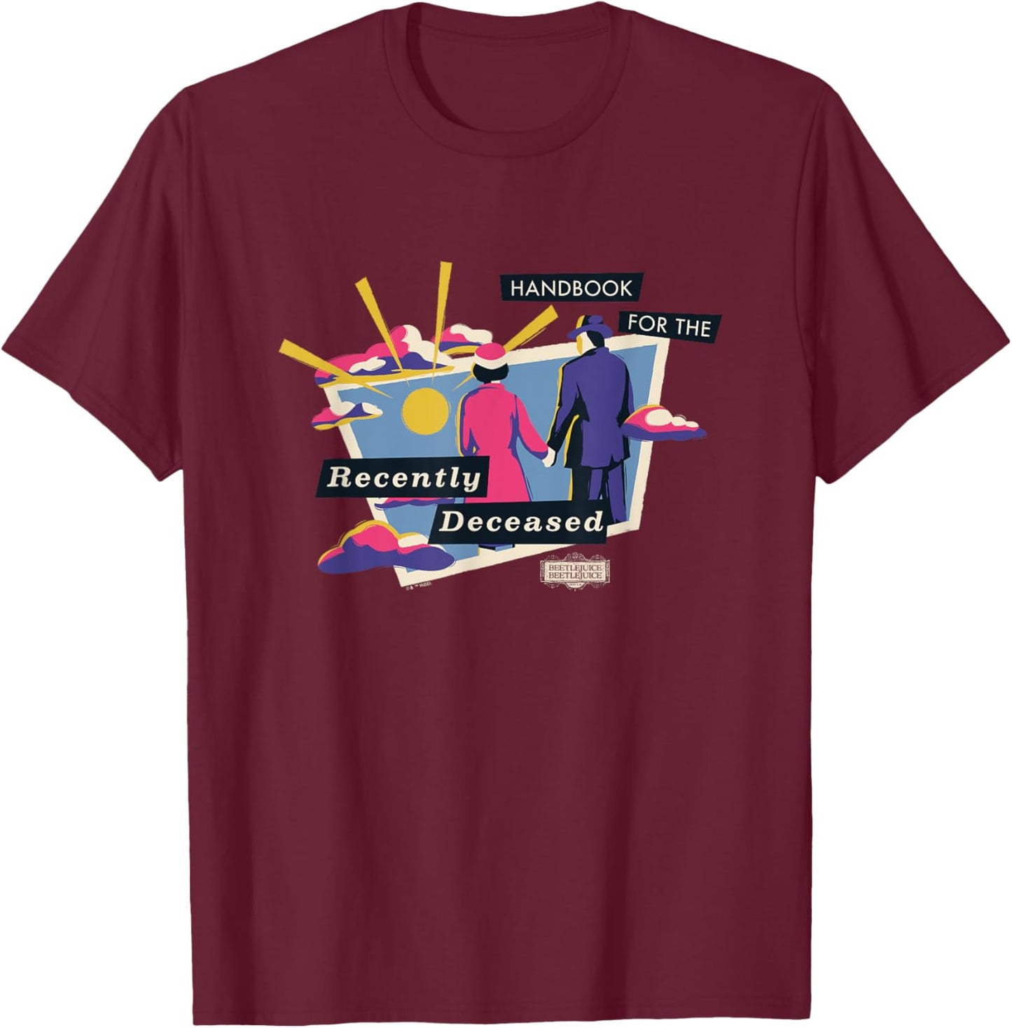 Beetlejuice Beetlejuice Handbook For The Recently Deceased T-Shirt - T-Shirt | Maroon