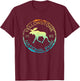 Yellowstone National Park Wyoming Retro Moose Hiker Souvenir T-Shirt - T-Shirt | Maroon