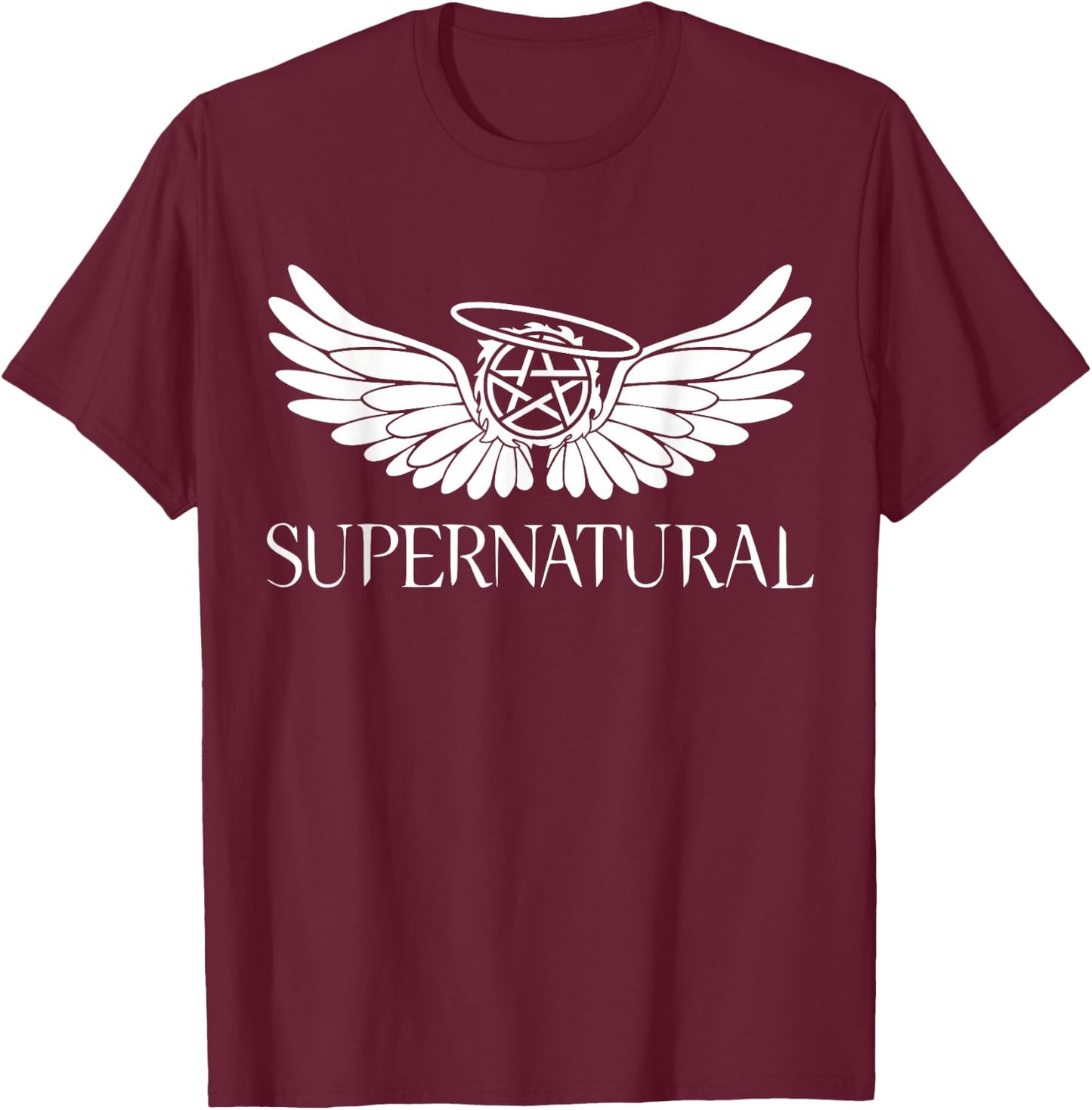 Supernatural Slogan Design T-Shirt - T-Shirt | Maroon
