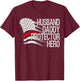 Thin Red Line Firefighter Husband Daddy Father's Day Gift T-Shirt - T-Shirt | Maroon