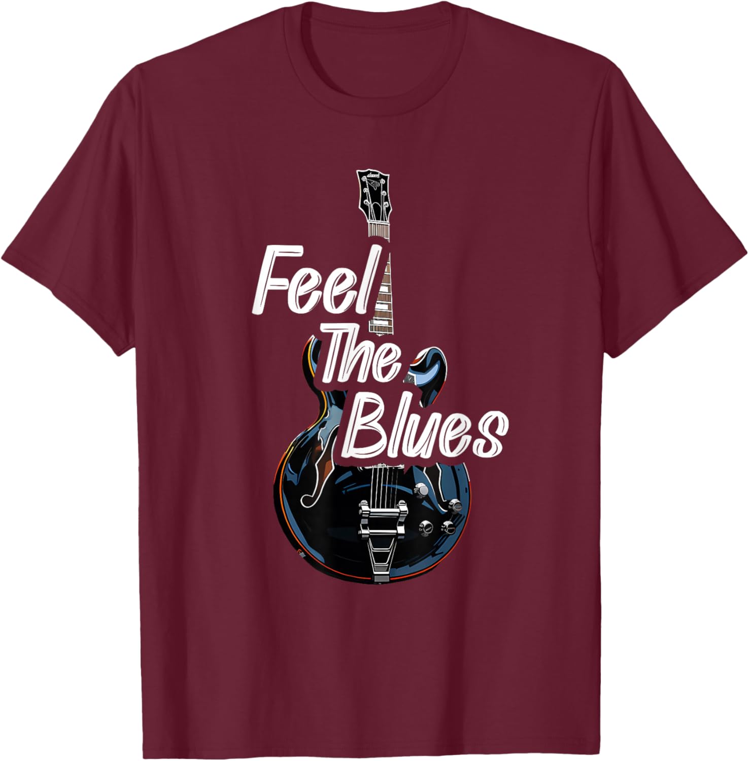 Blues Guitar Musicians Blues Music T-Shirt - T-Shirt | Maroon