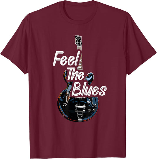 Blues Guitar Musicians Blues Music T-Shirt - T-Shirt | Maroon