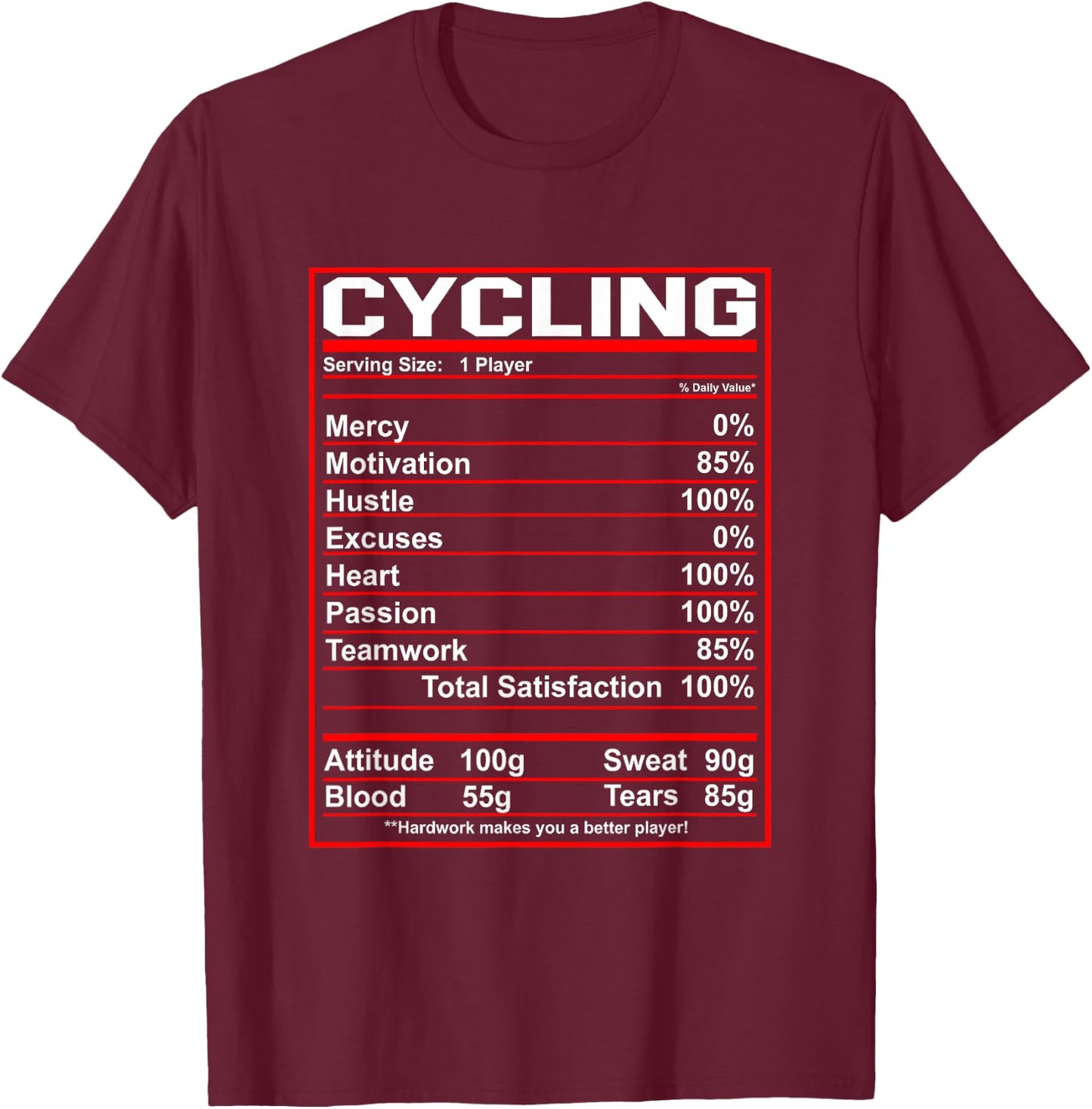 Bicycle Riders Bike Designs Funny Cycling Mountain Bike MTB -Adults , Black, Small, Short Sleeve, Classic Fit T-Shirt - T-Shirt | Maroon