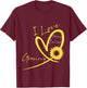 I Love Being Called Granny Sunflower Heart T-Shirt - T-Shirt | Maroon