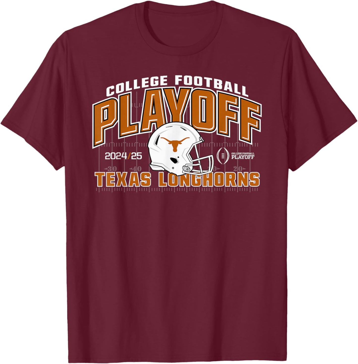 Texas Longhorns College Football Playoff CFP 2024-2025 T-Shirt - T-Shirt | Maroon