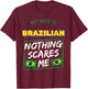 My Wife Is Brazilian Brazil Heritage Roots Flag Pride Short Sleeve T-Shirt - T-Shirt | Maroon