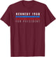 Retro Vintage JFK for President Kennedy 1960 Election T-Shirt - T-Shirt | Maroon