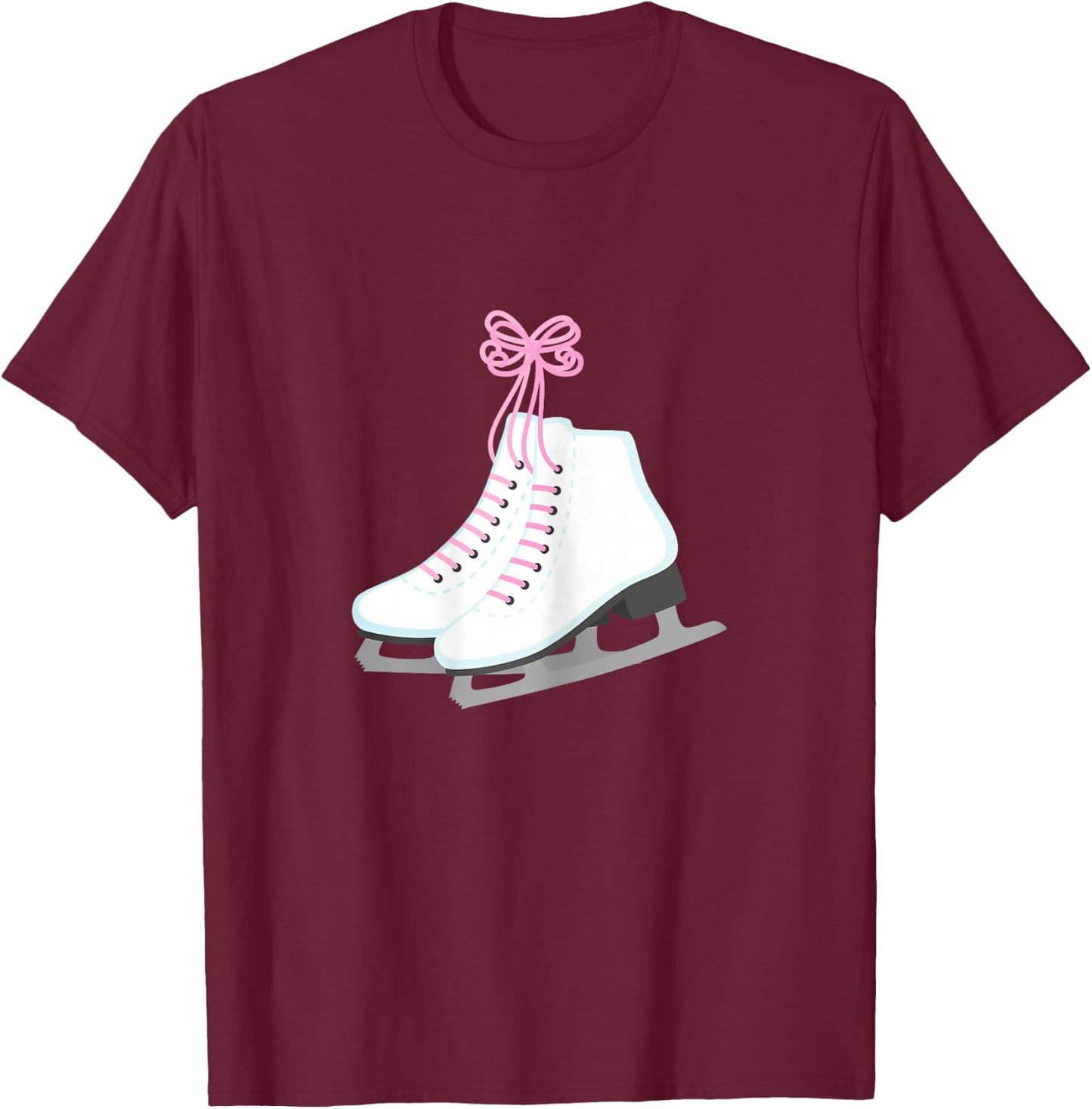 Figure Skating Ice Skate for Girls T-Shirt - T-Shirt | Maroon