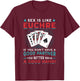 Euchre Partner Good Hand Funny Euchre Player T-Shirt - T-Shirt | Maroon