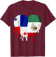 Panama Mexico Flag Heart Citizen Grown Patriot Country T-Shirt - T-Shirt | Maroon