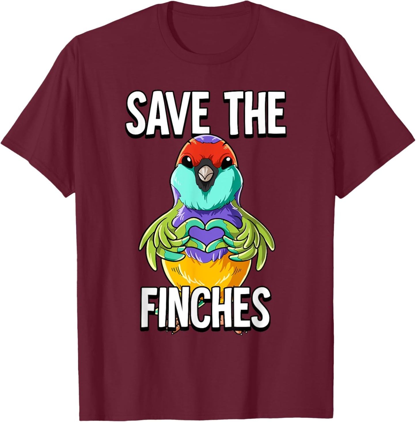 Save The Finches T-Shirt - T-Shirt | Maroon