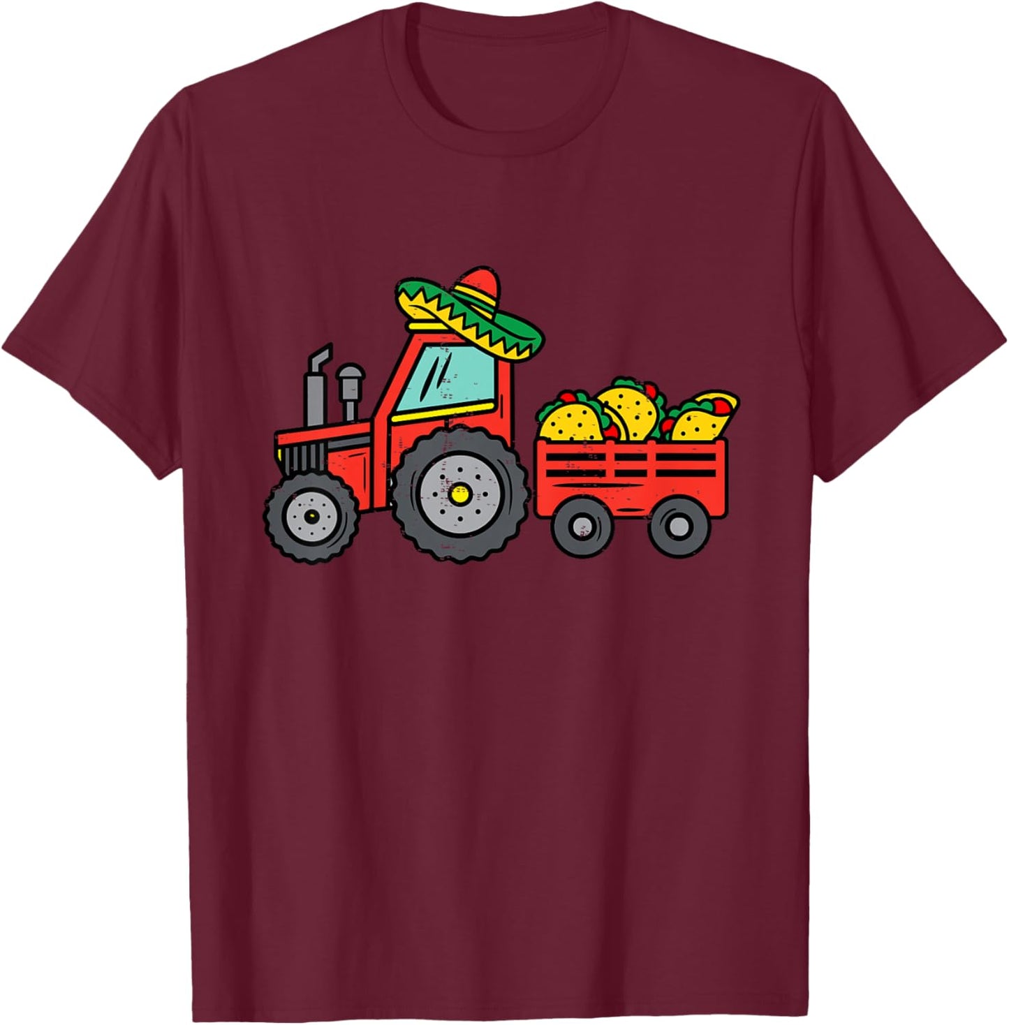 Kids Mexican Truck Tacos Boys Cinco De Mayo Fiesta Kids Toddler T-Shirt - T-Shirt | Maroon