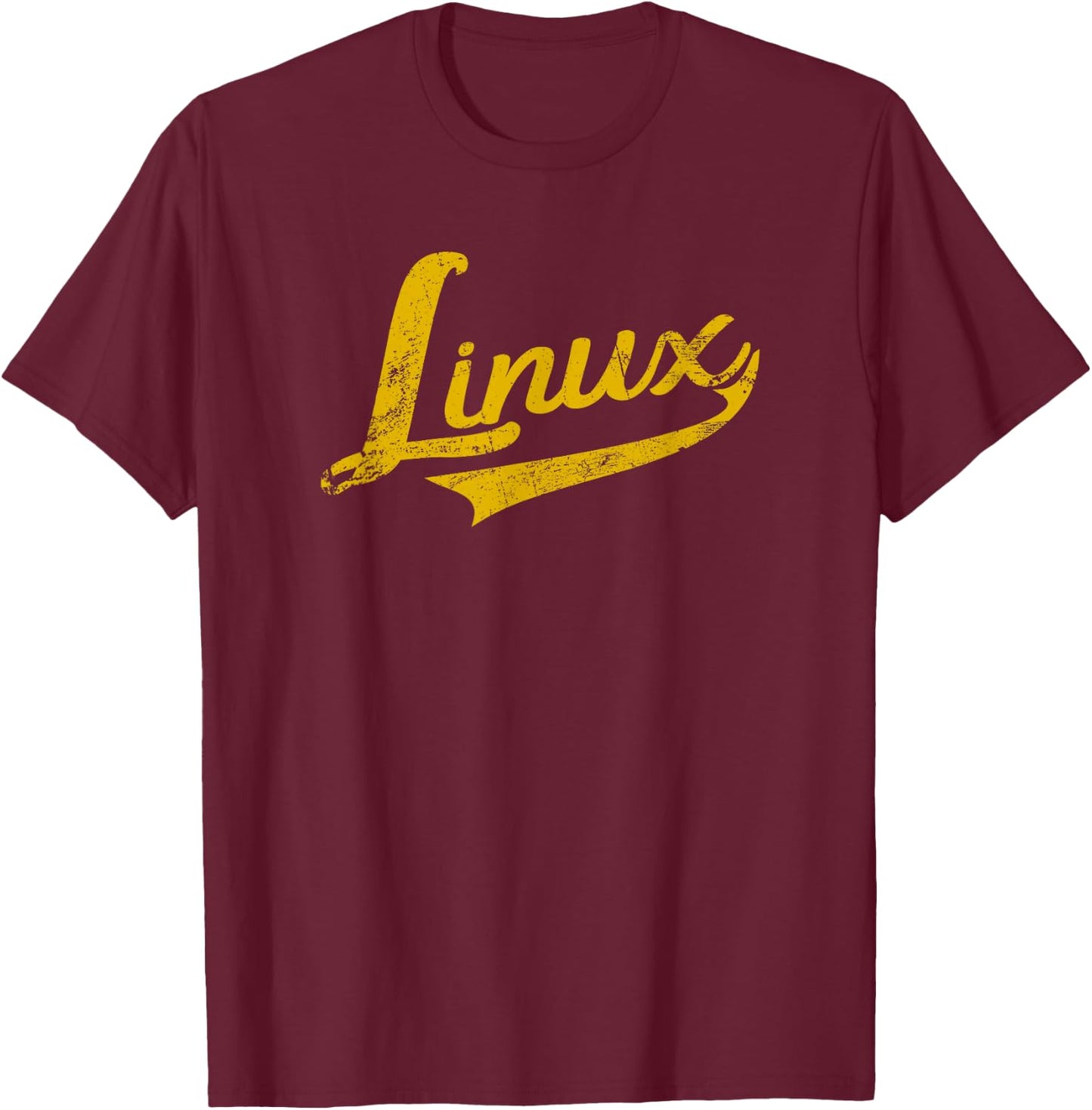 Linux IT Systems Engineer Nerd Geek Throwback T-Shirt - T-Shirt | Maroon