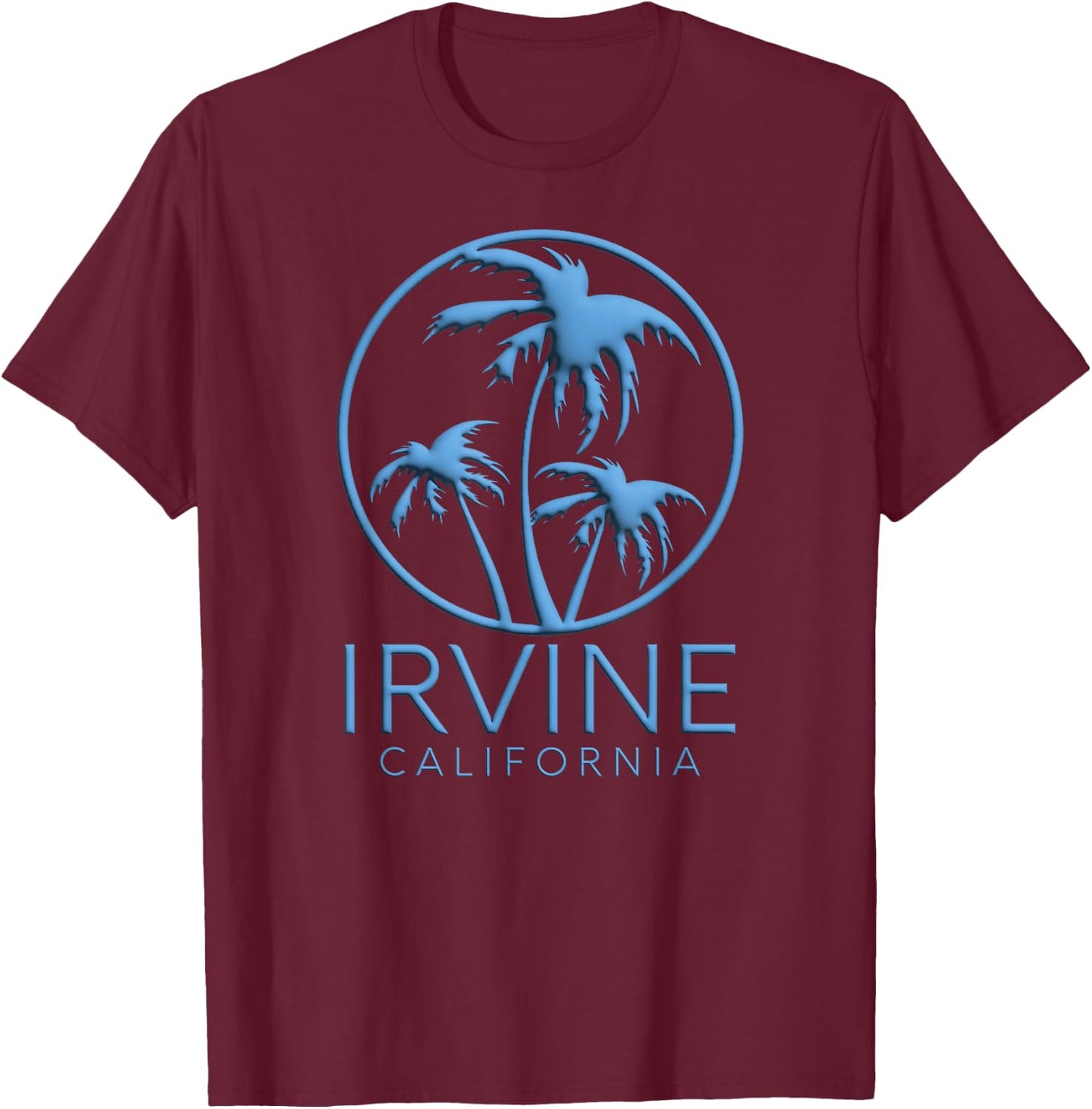 Irvine Orange County California Anaheim Retro Beach 949 OC T-Shirt - T-Shirt | Maroon