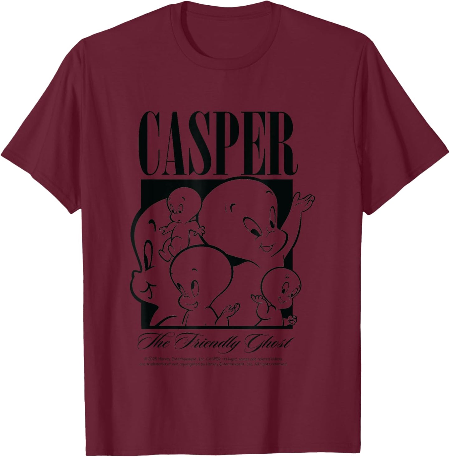 The Friendly Ghost Movie Classic by Casper T-Shirt - T-Shirt | Maroon