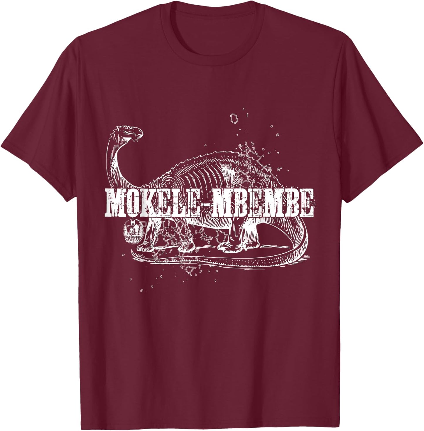 Mokele Mbembe The Living Dinosaur of Africa Monster Cryptid T-Shirt - T-Shirt | Maroon