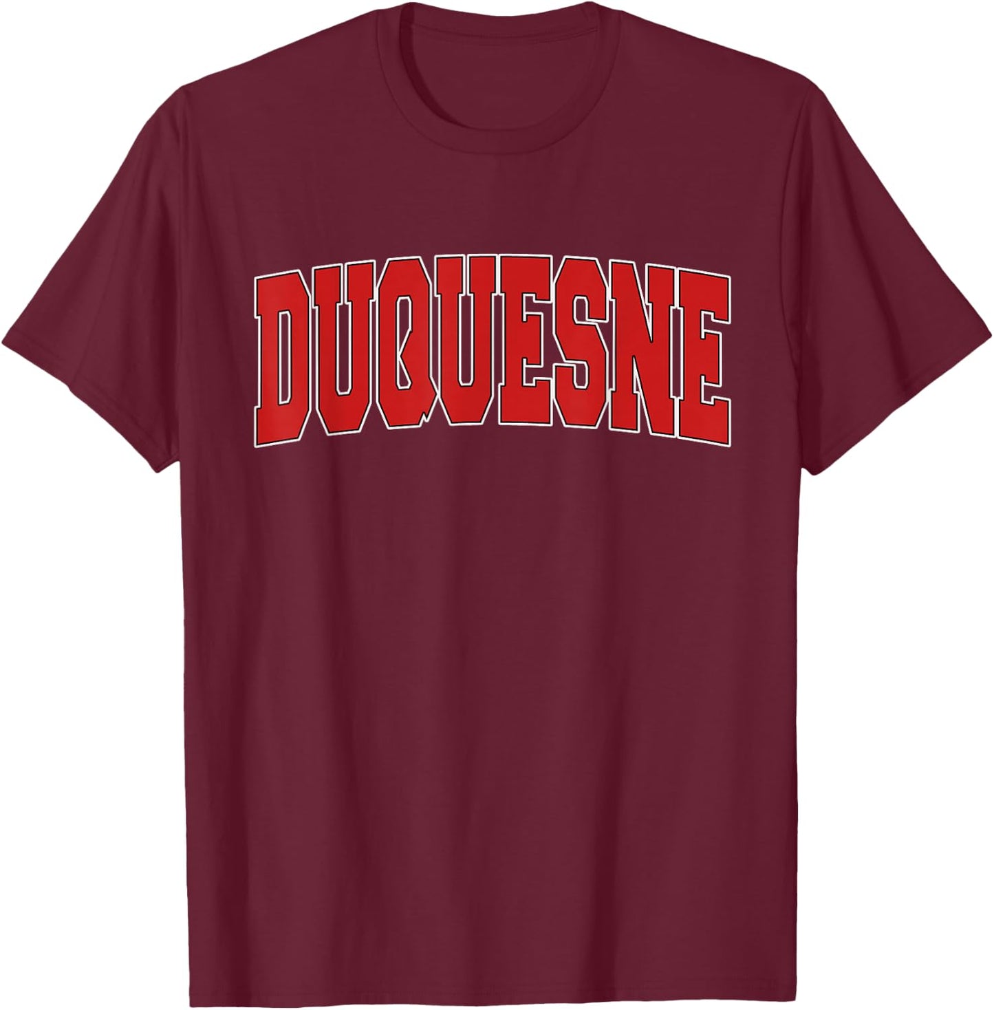 DUQUESNE PA PENNSYLVANIA Varsity Style USA Vintage Sports T-Shirt - T-Shirt | Maroon