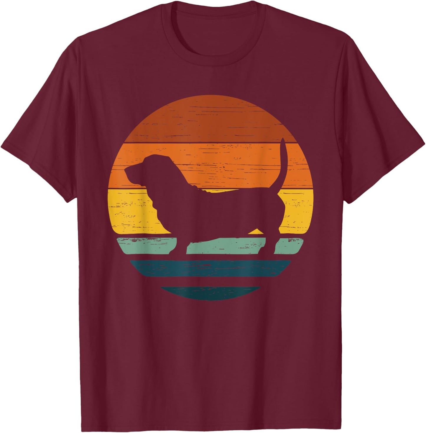 Bassador Vintage Retro Mom Dad Dog Women Girls Kids T-Shirt - T-Shirt | Maroon