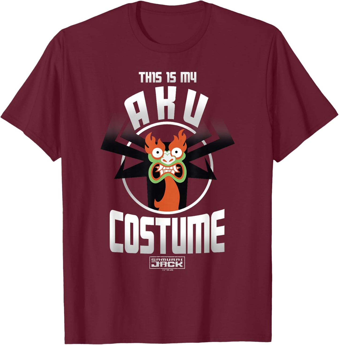 Samurai Jack Halloween This Is My Aku Costume T-Shirt - T-Shirt | Maroon