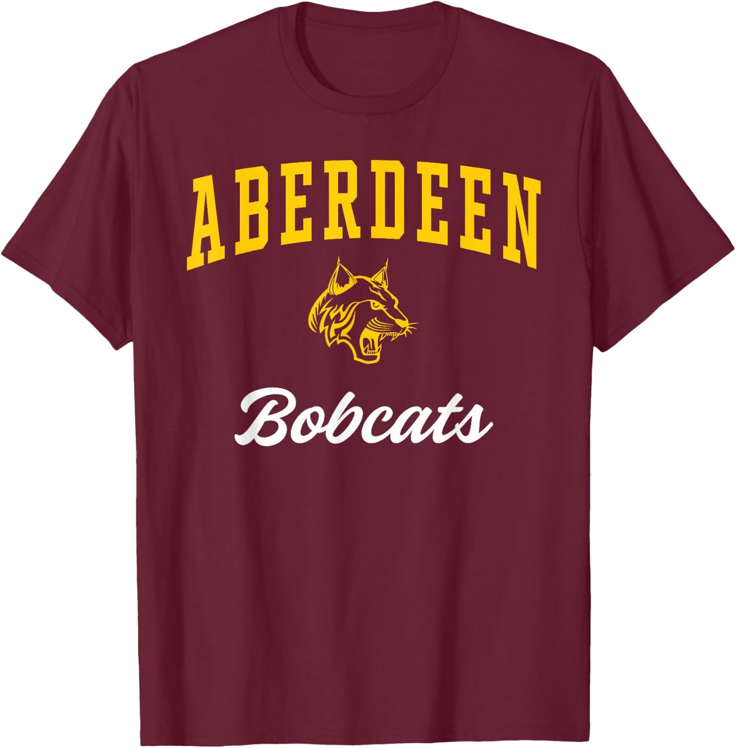 Aberdeen High School Bobcats T-Shirt - T-Shirt | Maroon