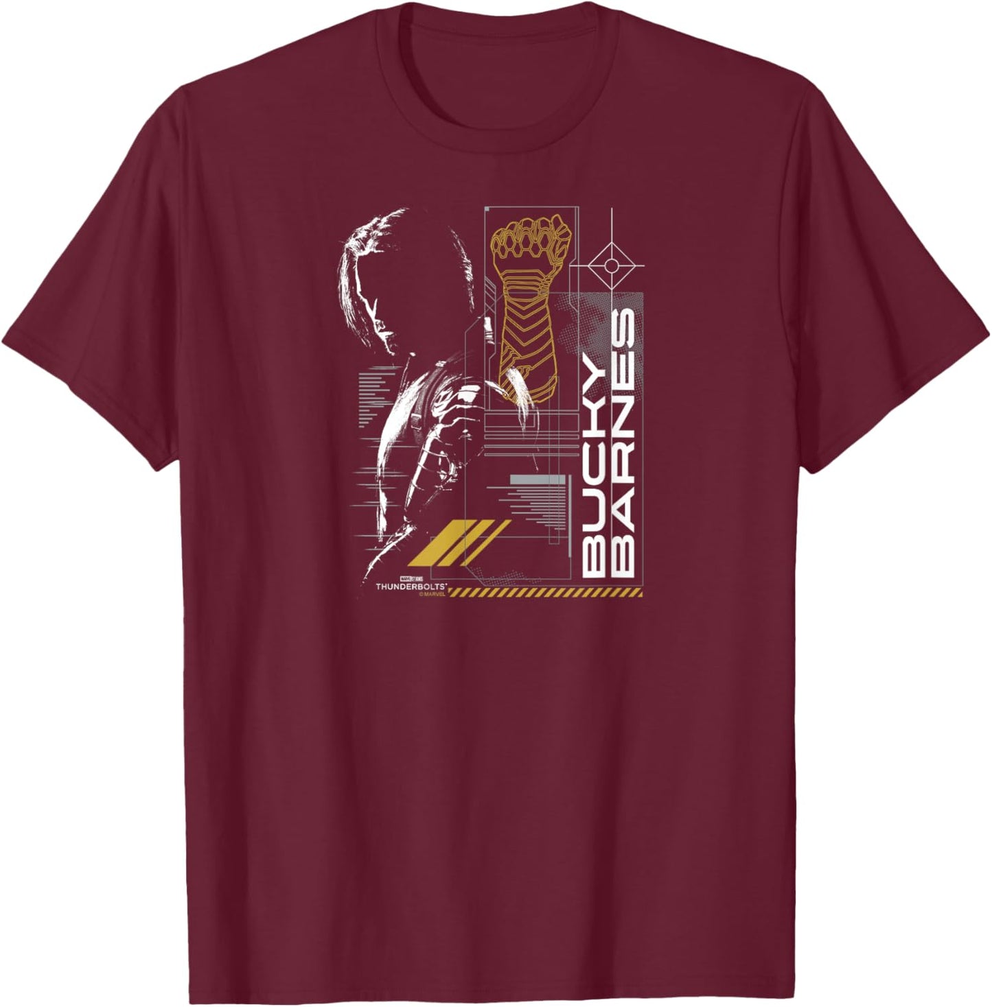 Marvel's Thunderbolts - Bucky Barnes Dark Digital T-Shirt - T-Shirt | Maroon