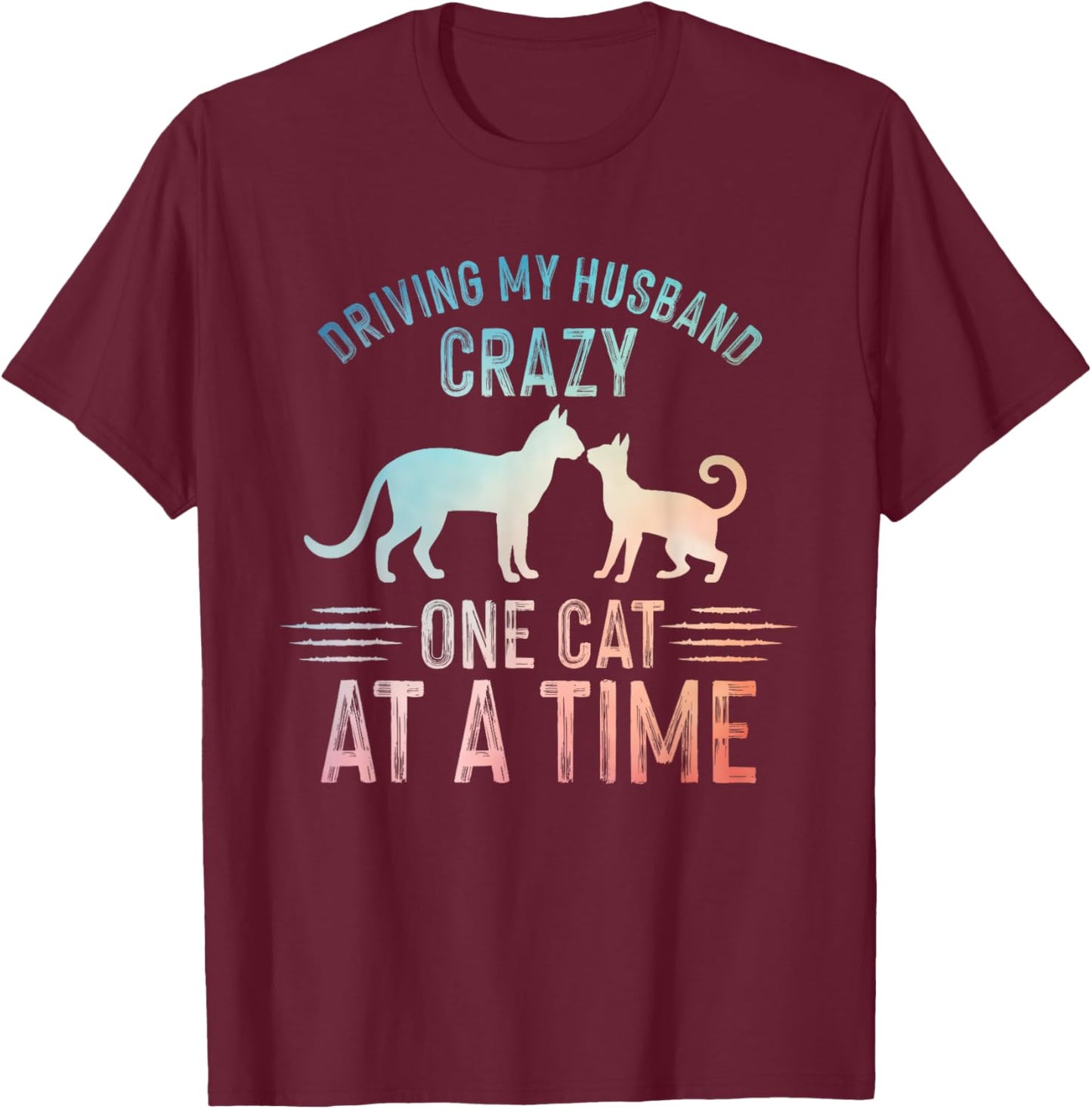 Funny Cat Art For Mom Mama Women Crazy Cat Lady Cat Lovers T-Shirt - T-Shirt | Maroon