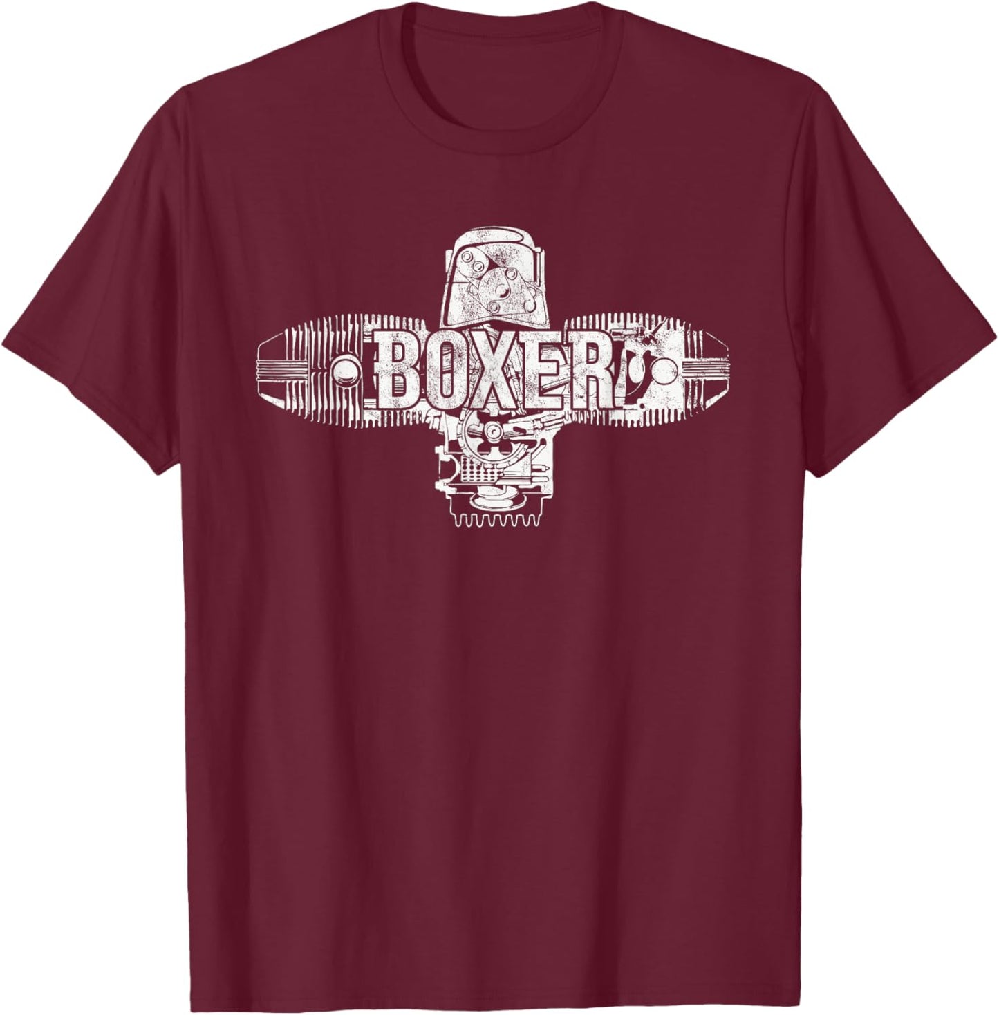 Boxer Engine R Series Two Cylinder Motorcycle Boxer Engine T-Shirt - T-Shirt | Maroon