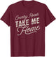 Vintage Country Roads Take me Home retro T-Shirt - T-Shirt | Maroon