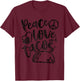 Peace Love Tacos Funny Food Cinco De Mayo Shirt Gift T-Shirt - T-Shirt | Maroon