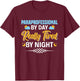 Paraprofessional By Day Really Tired By Night Para Teacher T-Shirt - T-Shirt | Maroon