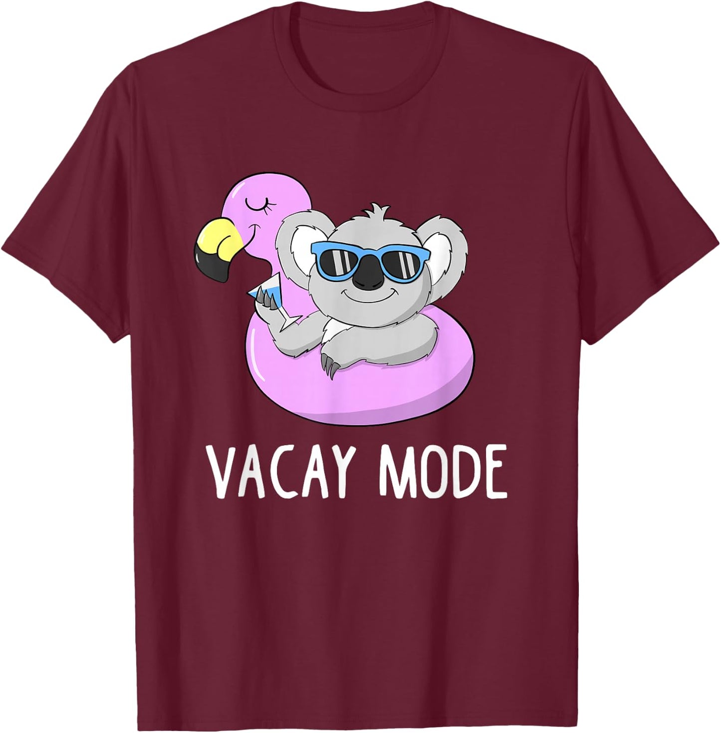 Vacay Mode Cute Koala Funny Family Vacation Holiday Fun Gift T-Shirt - T-Shirt | Maroon