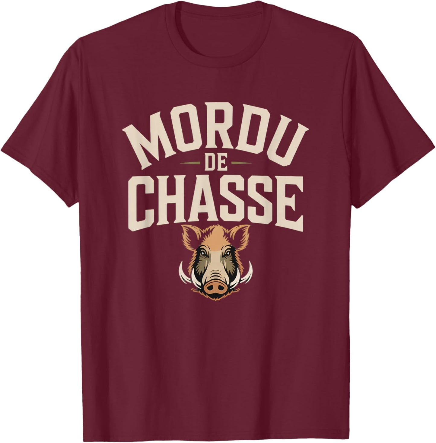 Hunter Bitten Hunting Boar Hunter T-Shirt - T-Shirt | Maroon