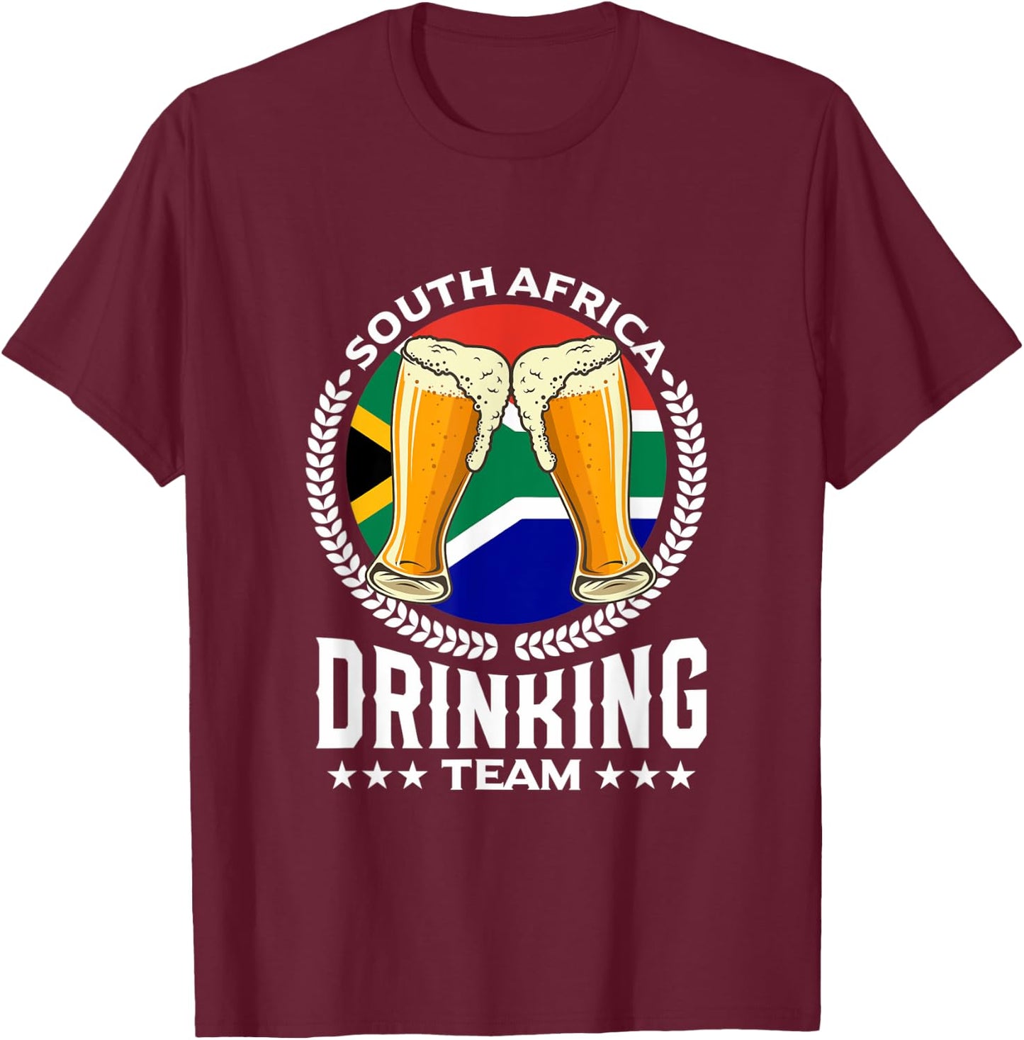 South Africa Drinking Team T-Shirt - T-Shirt | Maroon