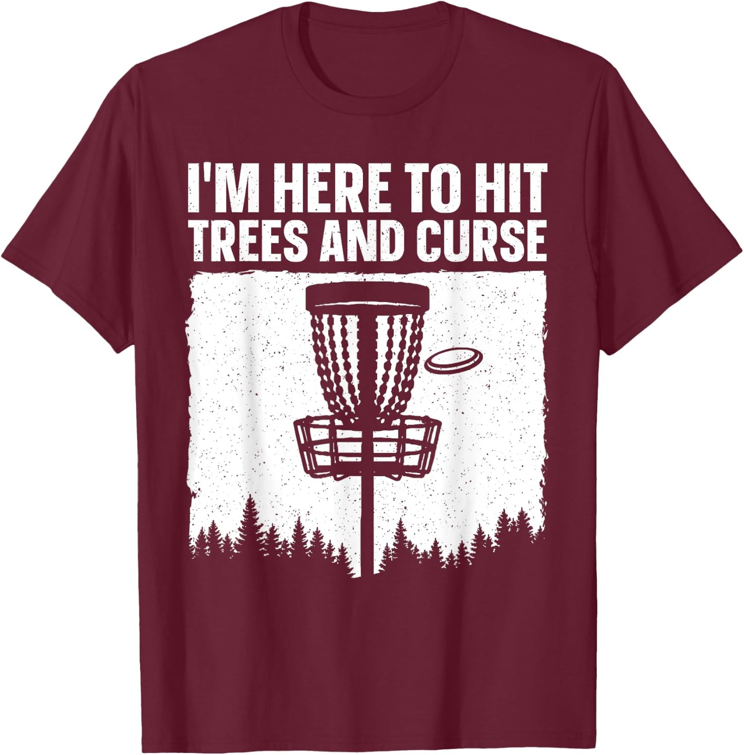 Best Disc Golf Art Women Disc Golfer Disc Golf Lover T-Shirt - T-Shirt | Maroon