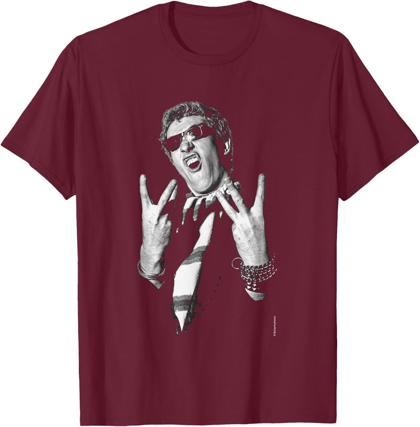 Raymond Burns Captain Sensible The Damned By Allan Ballard T-Shirt - T-Shirt | Maroon