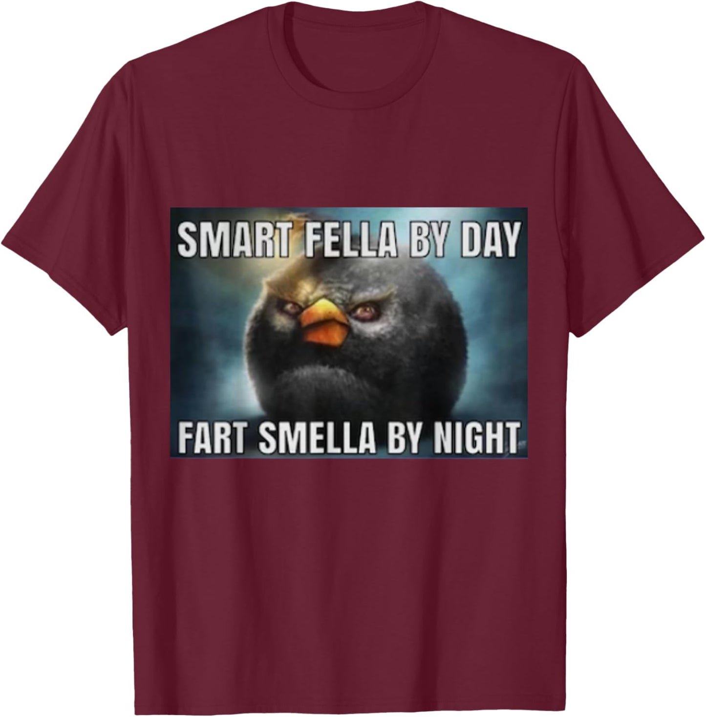 Smart Fellas By Day Fart Smellas By Night T-Shirt - T-Shirt | Maroon
