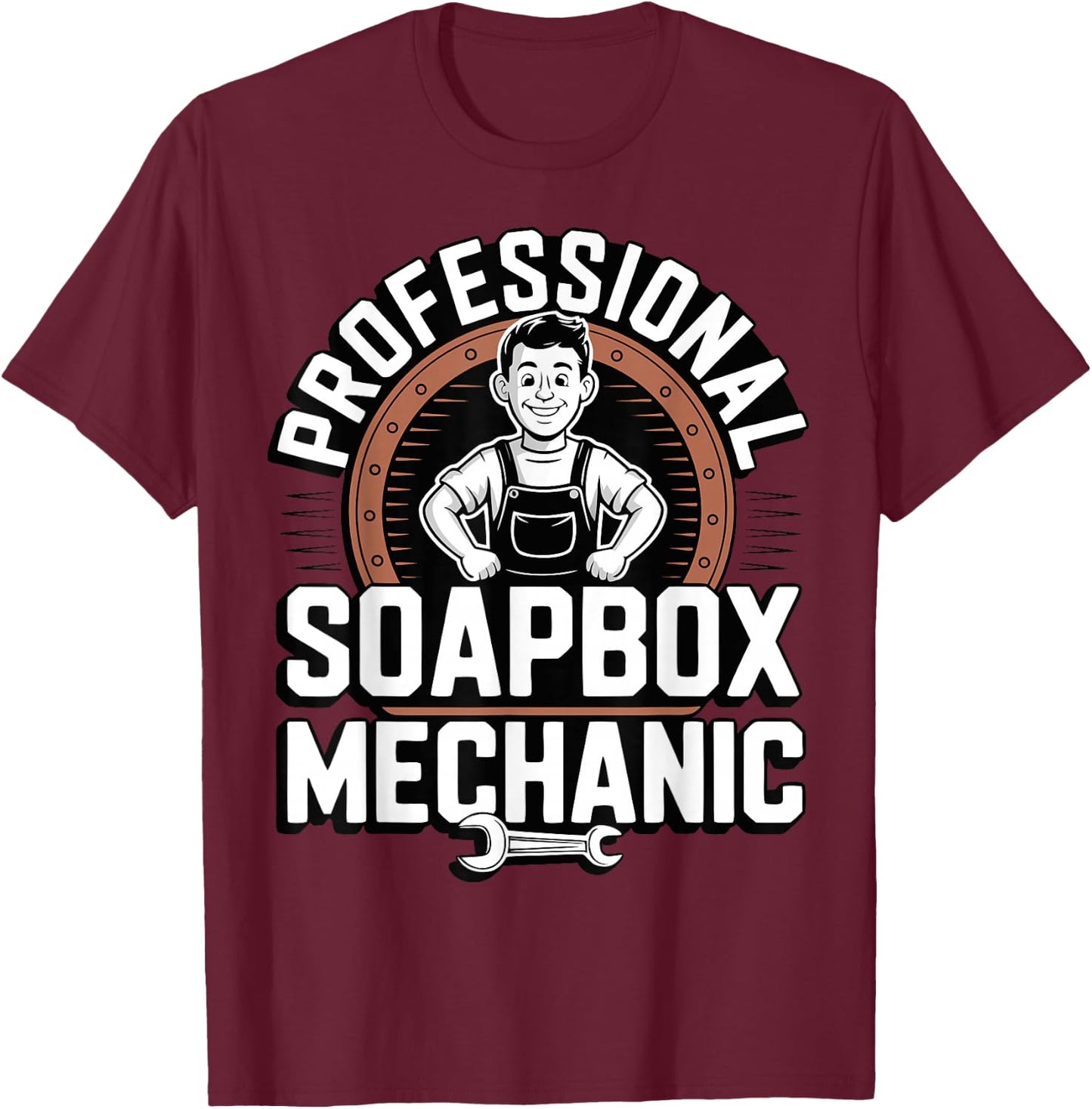 Funny Father Soapbox Derby Racing Dad T-Shirt - T-Shirt | Maroon