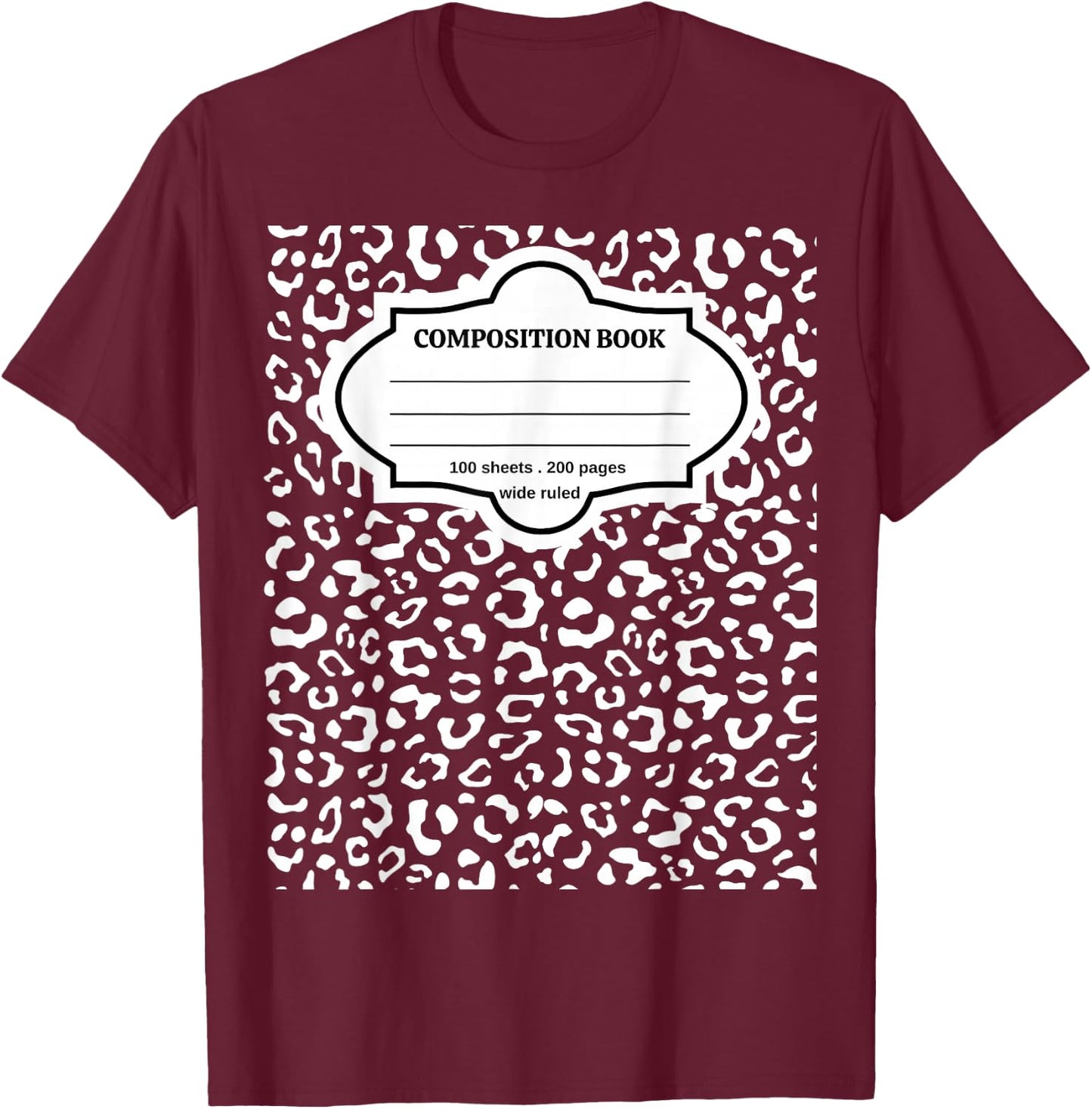 Composition Notebook Costume Matching Group Halloween School T-Shirt - T-Shirt | Maroon