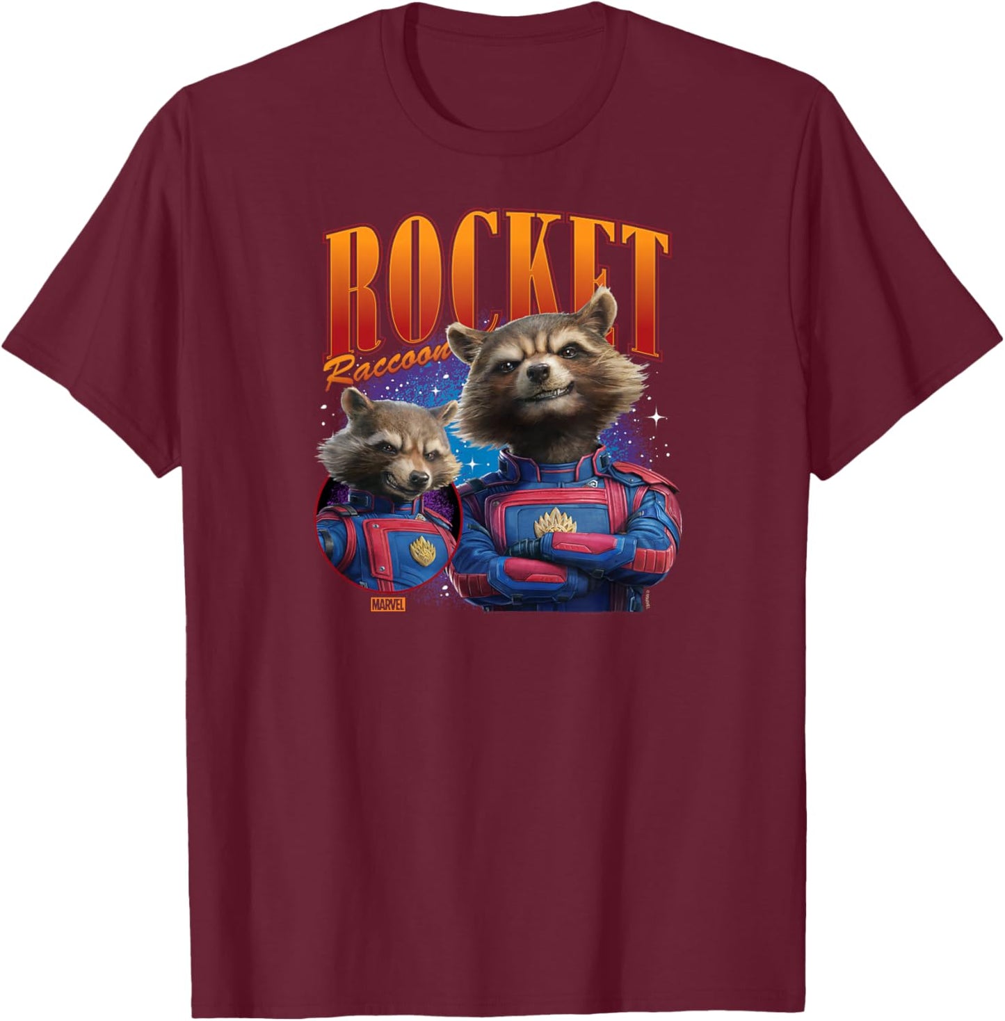 Guardians of The Galaxy - Rocket Racoon Bootleg T-Shirt - T-Shirt | Maroon