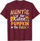 Auntie Of The Cutest Pumpkin In The Patch Halloween Pumpkins T-Shirt - T-Shirt | Maroon