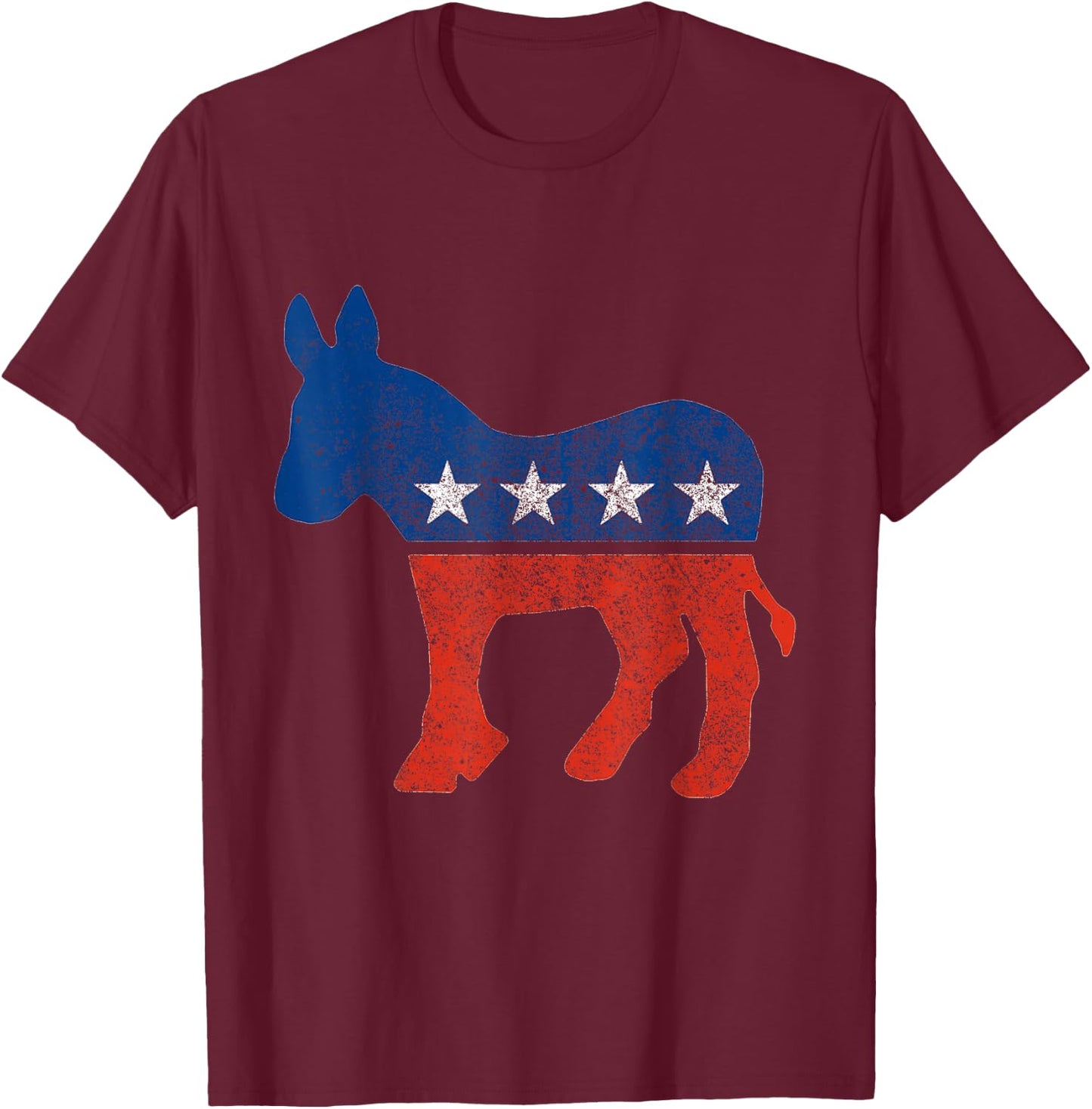 Democratic Donkey Democrat T-Shirt - T-Shirt | Maroon