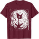 Black Cat Lazy Halloween Costume Scary Creepy T-Shirt - T-Shirt | Maroon