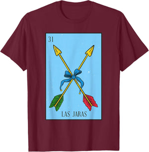 las jaras Mexican Lottery culture T-Shirt - T-Shirt | Maroon