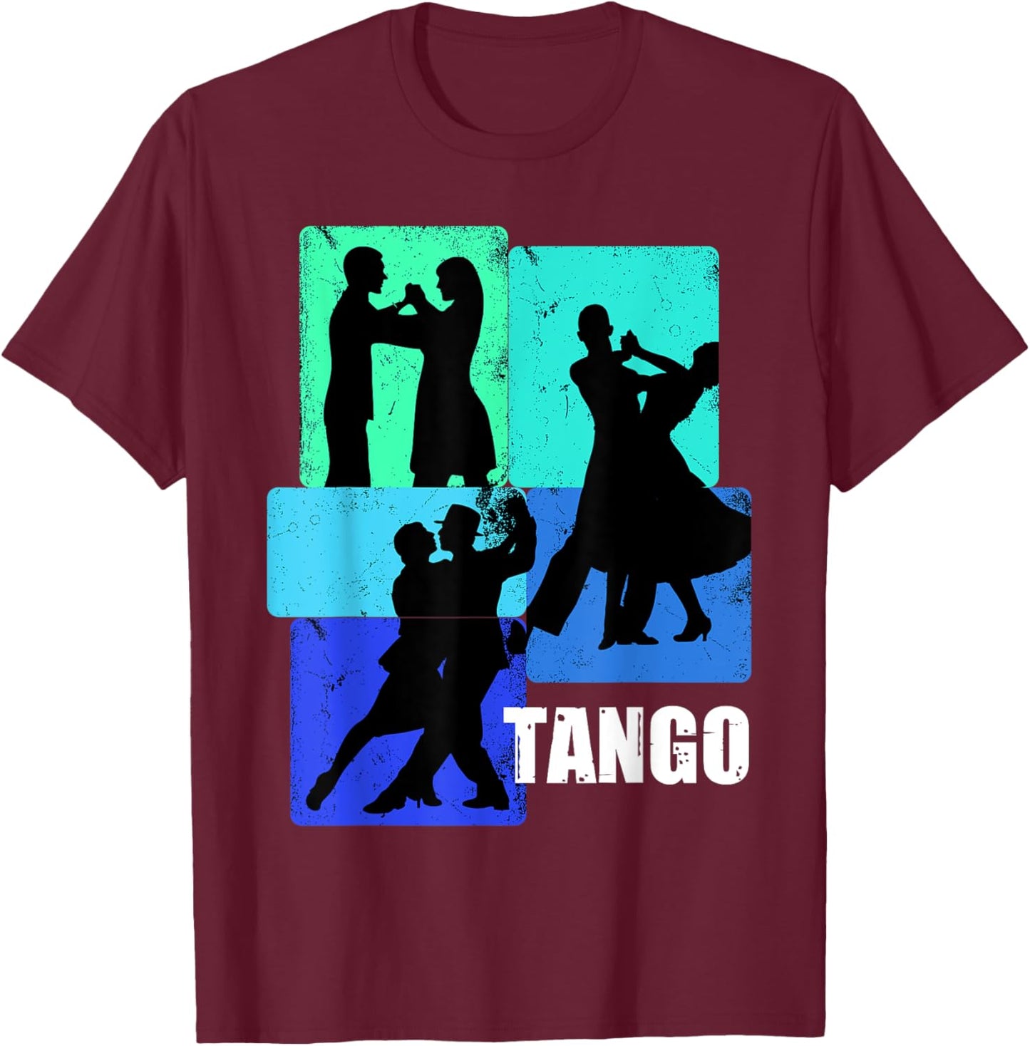 Tango Dancing for Tango Dancer | Retro Tango T-Shirt - T-Shirt | Maroon