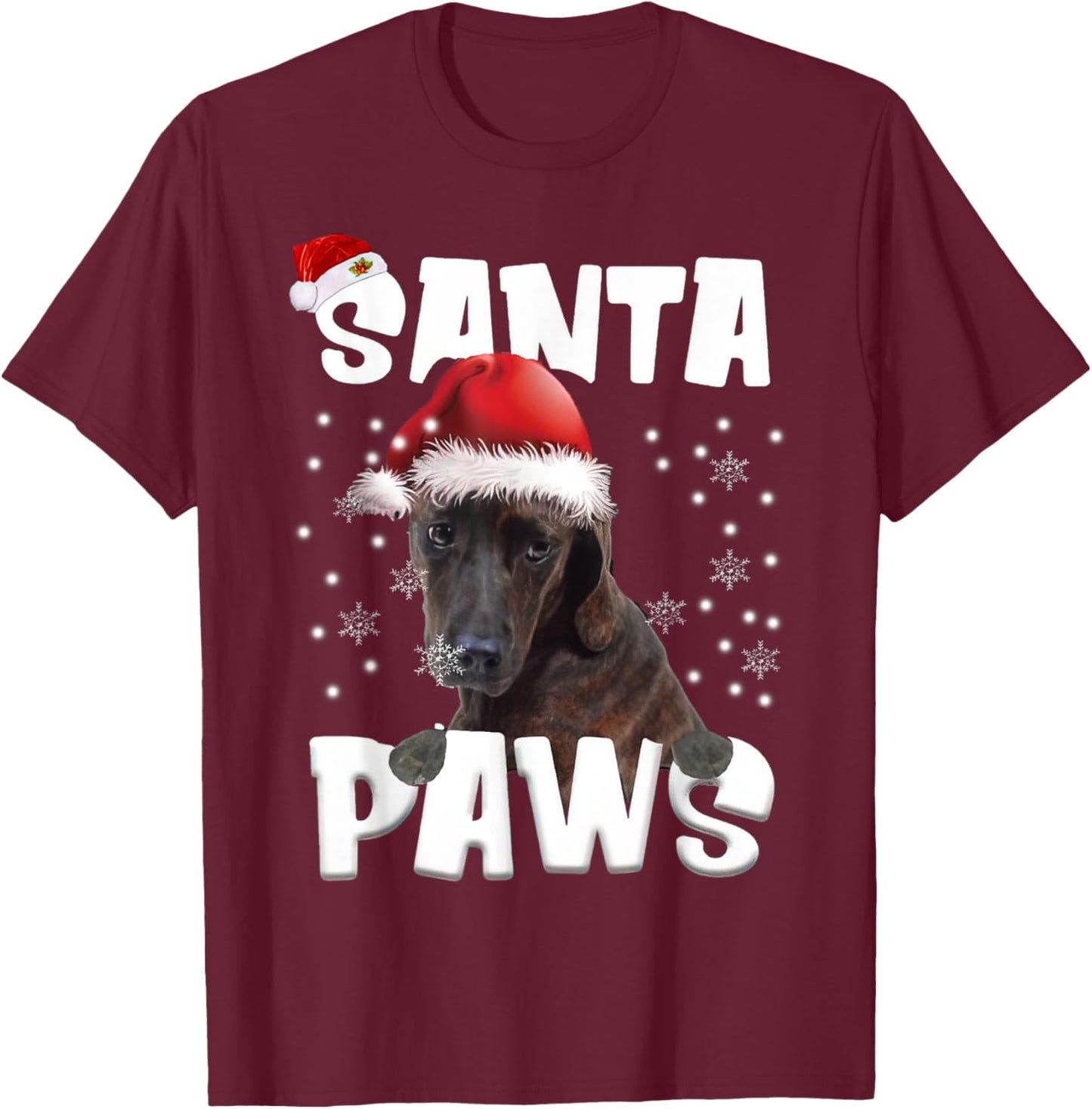 Funny Plott Hound Christmas Lights Tree Dog Lover Xmas Men Women T-Shirt - T-Shirt | Maroon